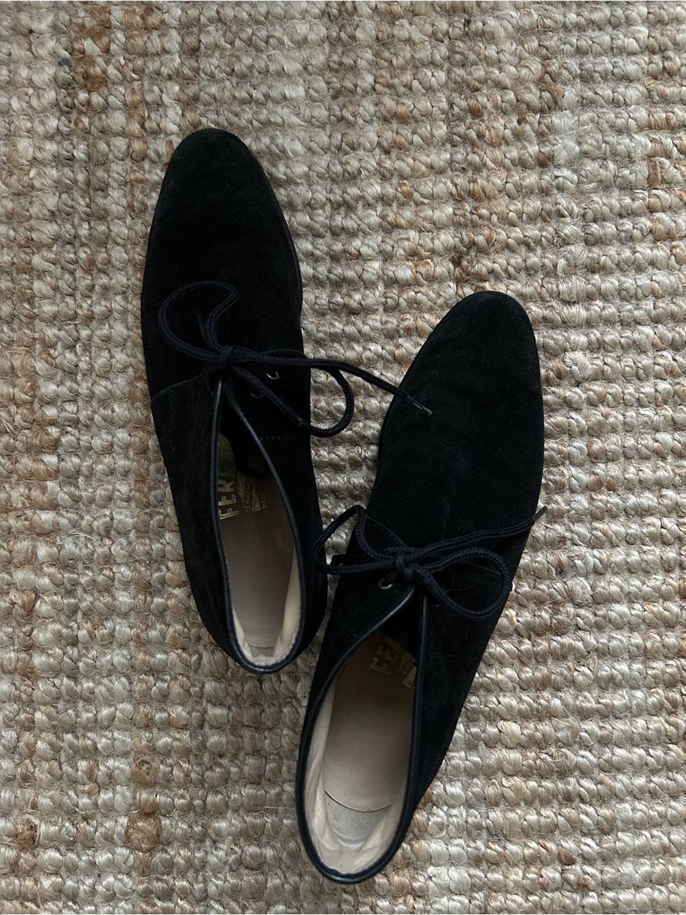 Salvatore Ferragamo Black Suede Narrow Desert style Ankle Boots